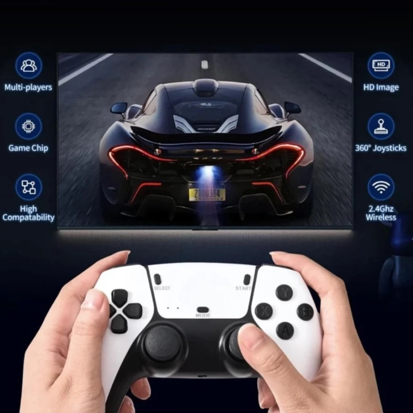Console pro avec deux manettes et +20000 jeux vidéos