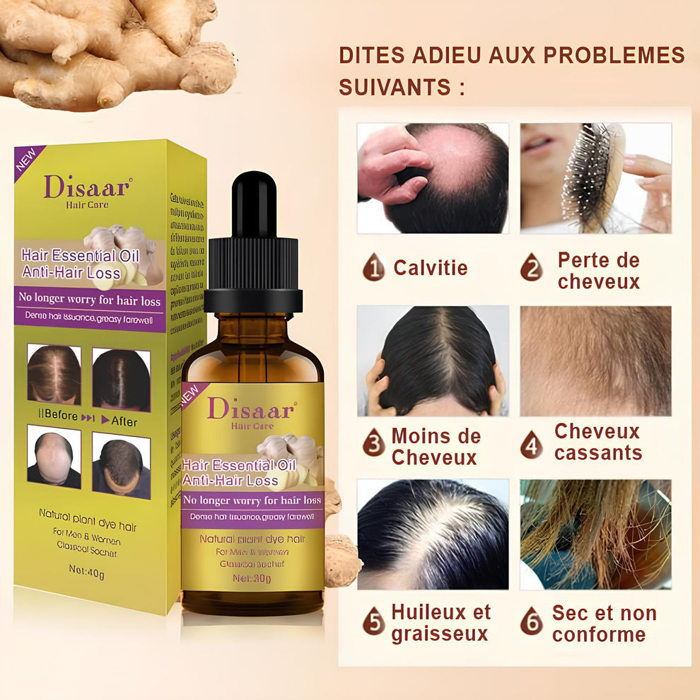 Huile essentielle pousse cheveux