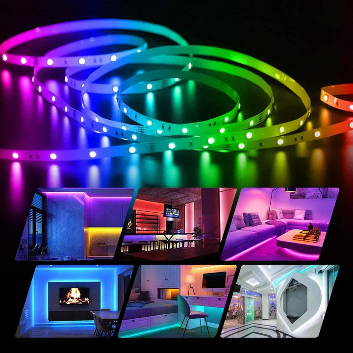 Bande lumineuse multicolore autocollante avec télécommande 5 mètres